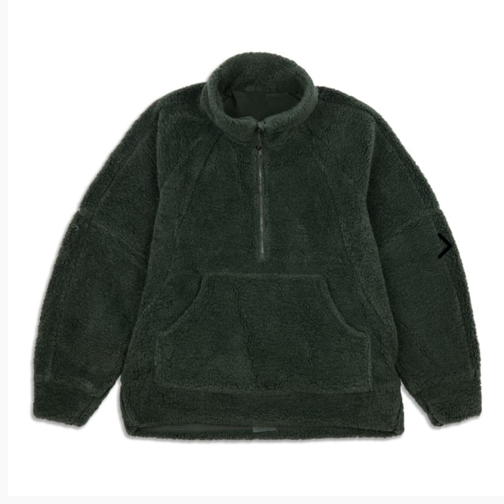 Lululemon Scuba oversized funnel neck zip up black Sherpa XS/S
